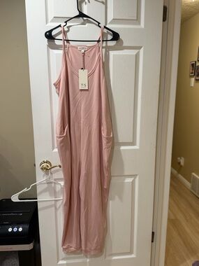 Thrive Blush Pink Sleeveless Jumpsuit with Pockets